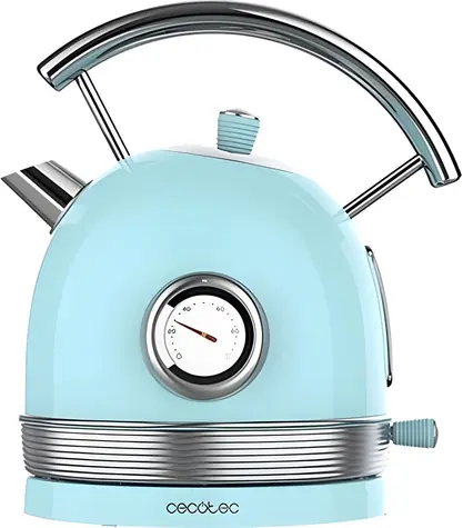 Cecotec ThermoSense 420 Vintage světle modrá/nerez / Rychlovarná konvice / 2200 W / 1,8 l / nerez ocel