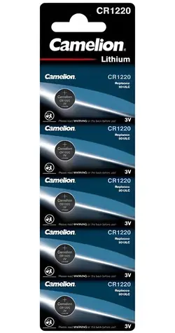 Camelion CR1220 / Knoflíková baterie / Lithiová / 3 V / 5 ks