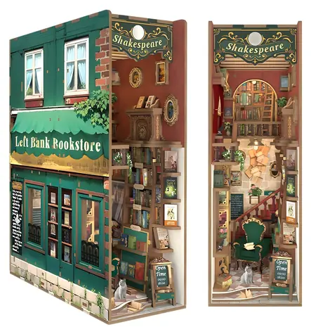 TONECHEER Stavebnice Left Bank Bookstore / 3D puzzle
