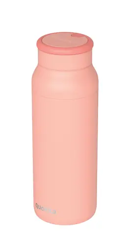 Quokka Echo růžová / Nerezová termoláhev s poutkem / 690 ml
