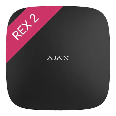 Ajax ReX 2 černá / Rozšiřovač dosahu / 868 MHz / dosah 1700 m / pro systém Ajax