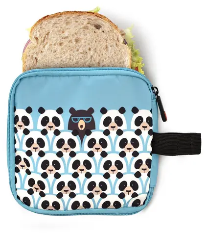 Iris Barcelona Dětský termoobal na sandwich Zipper 0,5 l modrý / Termoobal na svačinu / Zip / FOOD SAFE