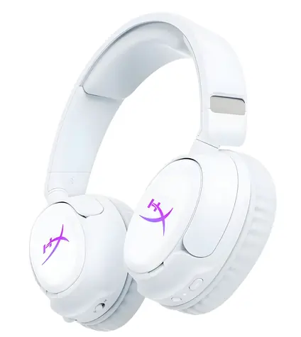 HyperX Cloud Flight 2 bílá / Herní sluchátka / bezdrátová / mikrofon / Bluetooth / USB-C / RGB