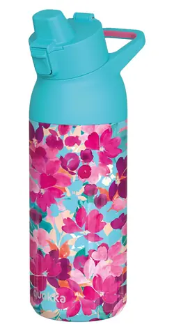 Quokka Tide floral jumble / Sportovní láhev / Nerezová / 700 ml / S pítkem