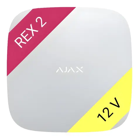 Ajax ReX 2 bílá / Opakovač signálu / 12V