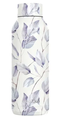 Quokka Solid Grey Bouquet / Nerezová termoláhev / 510 ml / dvouplášťová
