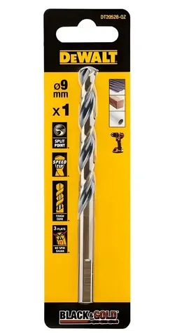 DeWalt Vrták do kovu / Průměr 9 mm / Délka 125 mm / HSS