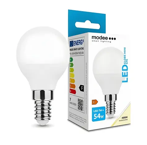 Modee Mini Globe E14 7W / Žárovka / náhrada za 54W / studená bílá 4000K / 700 lm