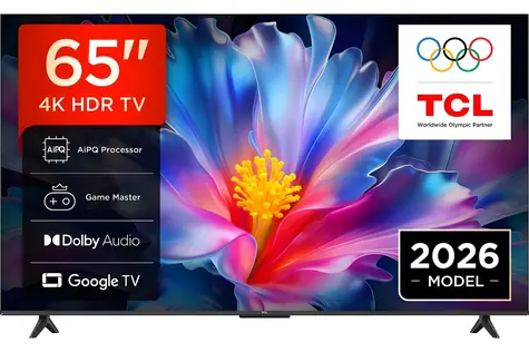 65" TCL 65P6L černá / Televize / LED / 4K UHD / 60Hz / Google TV / Wi-Fi / Bluetooth