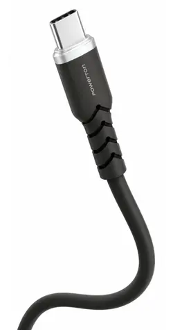 Powerton ENERGY DARK EDITION černá / USB kabel / USB-C - USB-C / silikonový / 1 m / PD 60W