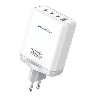 Powerton ENERGY QUANTIX / Síťový adaptér GaN / 100W / 3x USB-C, 1x USB-A / PPS