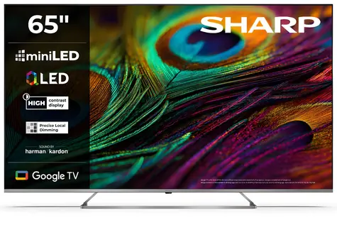 75" Sharp 75JP7465EB černá / Televize / QLED / 4K UHD / Google TV / Dolby Vision / HDMI x4