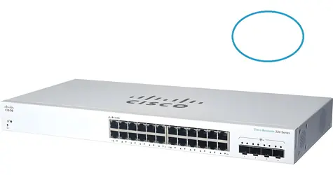 Cisco CBS220-24P-4X-EU / Switch / 24x RJ-45 1000 PoE+ / 4x SFP+ 10G / Smart / Do racku
