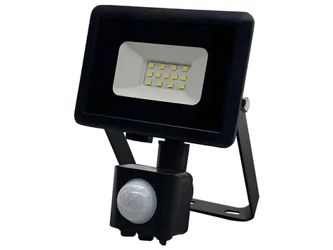 Okko E011EIS / Reflektor LED se senzorem pohybu / 10W / 800lm / IP65 / 4000K / černá