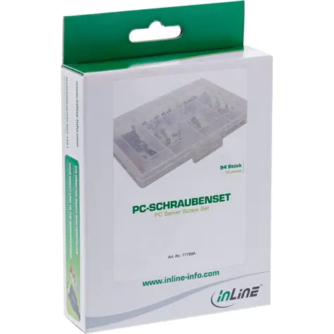 InLine Sada šroubů pro PC skříně 94 dílů / Sada šroubů / kov, plast