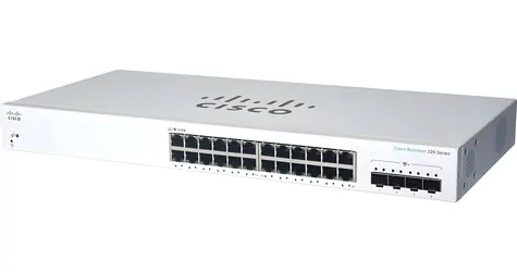 Cisco CBS220-24FP-4G-EU (51314S1147) / Switch / 24x RJ-45 10/100/1000 / 4x Gigabit SFP / PoE+ do racku