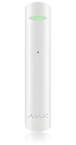 AJAX Superior GlassProtect bílá / Bezdrátový detektor tříštění skla / DualTone / dosah 9 m / baterie 7 let