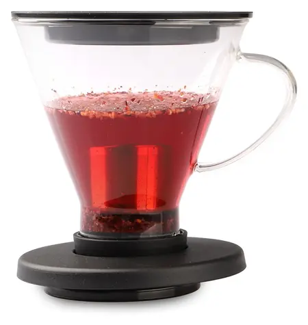 Weis Čajovník s infuzí nerez / Čajový infuzér / borosilikátové sklo / 450 ml