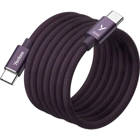 YENKEE YCU MAGNETIC 03 PE / Kabel / USB-C/USB-C / 60W / 480Mb/s / 1,5 m