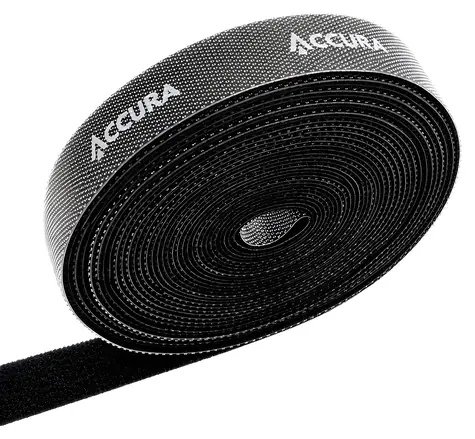 Accura Páska na suchý zip černá / Páska na suchý zip / 15 mm x 5 m