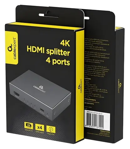 HDMI Splitter 4K / Video rozbočovač / 4 porty