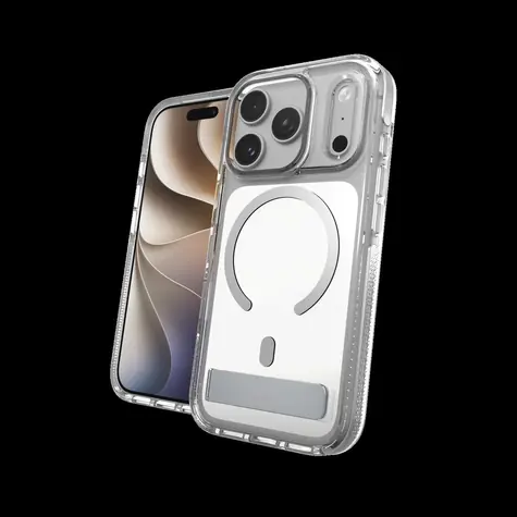 ZAGG Santa Cruz Snap KS stříbrná / Zadní kryt / Apple iPhone 18 Pro, iPhone 17 Pro / MagSafe / Stojánek / Grafen