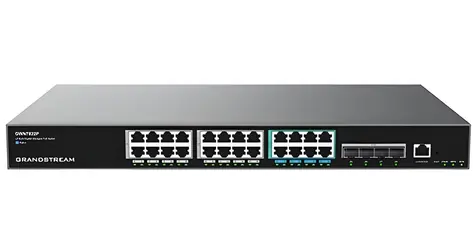 Grandstream GWN7822P / Switch / L3 Managed / 16x 1Gb + 8x 2,5Gb RJ45 PoE++ / 4x SFP+ / 360W PoE