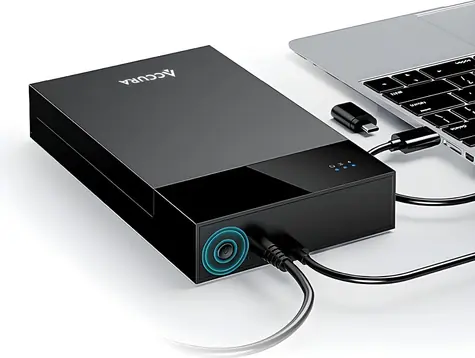 Accura Externí box pro 2,5"/3,5" HDD/SSD černá / Externí box / SATA / USB-C / do 20TB