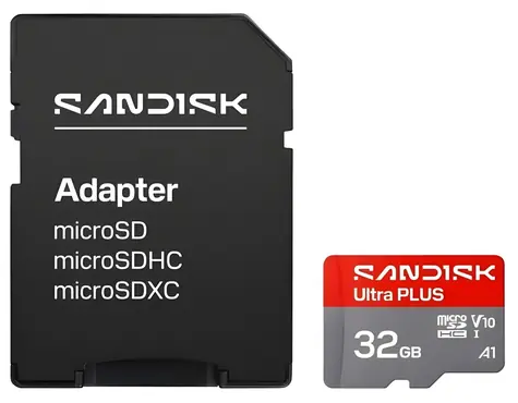 SanDisk Ultra Plus microSDHC 32GB / Paměťová karta / UHS-I / Class 10 / U1 / 130 MB/s