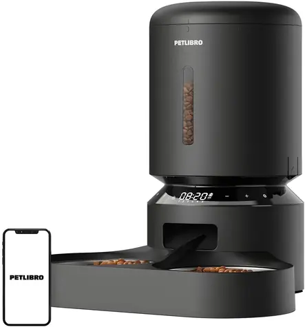 Petlibro Granary černá / Dávkovač krmiva / Dvojitá miska / 5 l