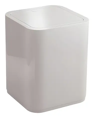 Sapho Odpadkový koš 8 l bílá / Odpadkový koš / plast / s víkem / 20 x 20 x 24,6 cm