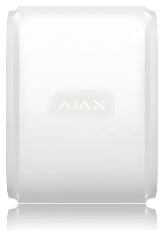 Ajax DualCurtain Outdoor bílá / Venkovní bezdrátový detektor pohybu / PIR / záclonová charakteristika / dosah 30 m