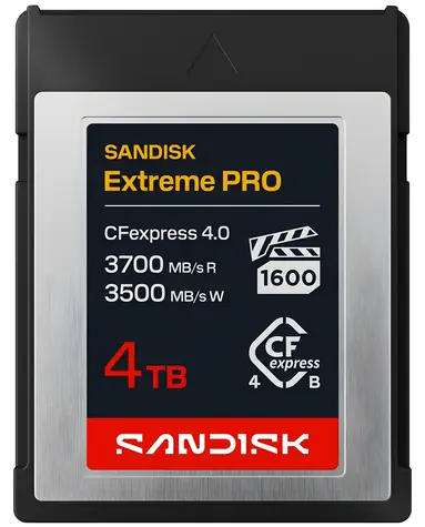 SanDisk Extreme PRO CFexpress 4.0 4TB / Paměťová karta / Type B / PCIe Gen4 / 3700/3500 MB/s