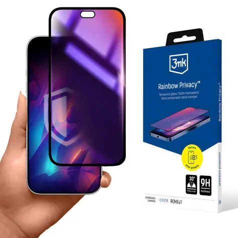 3mk Rainbow Privacy pro Apple iPhone 18 Pro Max / Ochranné sklo / Privacy filtr / Tvrzené sklo