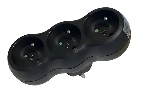 Konnoc DX-FB03 černá / Rozbočka / v řadě / 230V / 3x10A