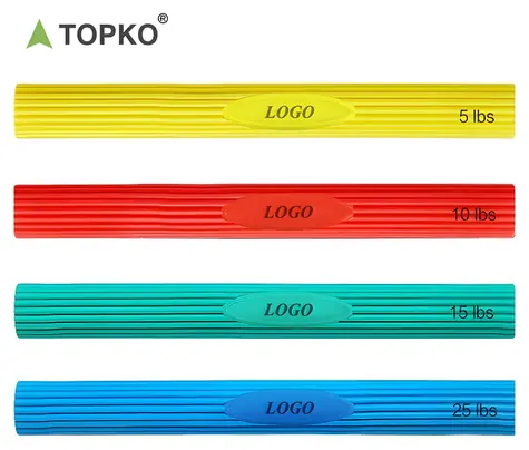 TOPKO Fitness tyč s odporem / 4 ks / 5-25 lb / TPE