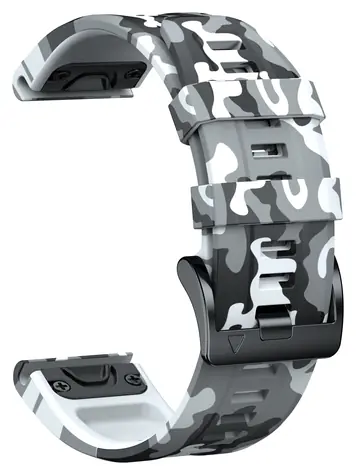 X-SITE Řemínek pro Garmin Forerunner 735XT / Řemínek / 22mm / černo-bílá kamufláž