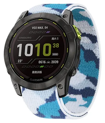 X-Site Řemínek pro Garmin QuickFit 22mm modrá kamufláž / Řemínek / Nylon / 22 mm
