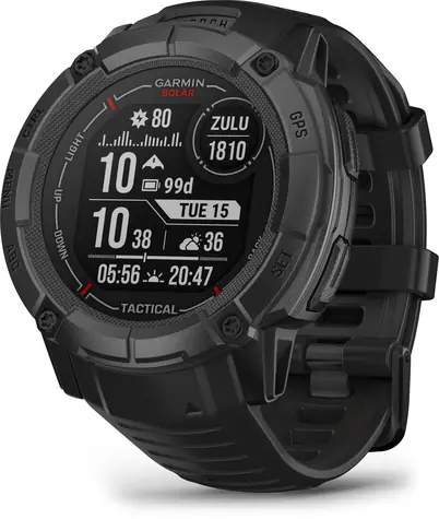 Garmin Instinct 2X Solar (Tactical Edition) 50mm černá / chytré hodinky / GPS / BT / 10 ATM / solární dobíjení