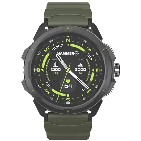 Hammer Watch 2 zeleno-černá / Chytré hodinky / 1.5" / AMOLED / 466x466 / 5ATM