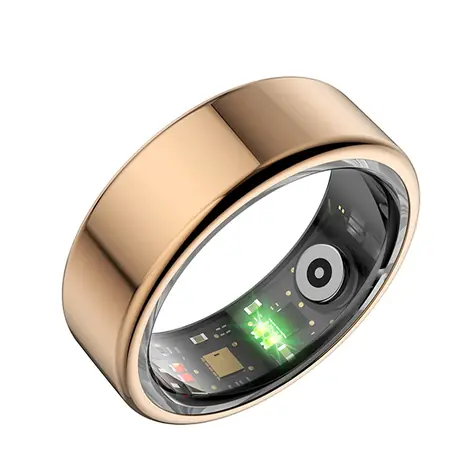 Rozbaleno - Powerton Smart Ring vel. 8 zlatá / Chytrý prsten / BT 5.0 / IP68 / rozbaleno