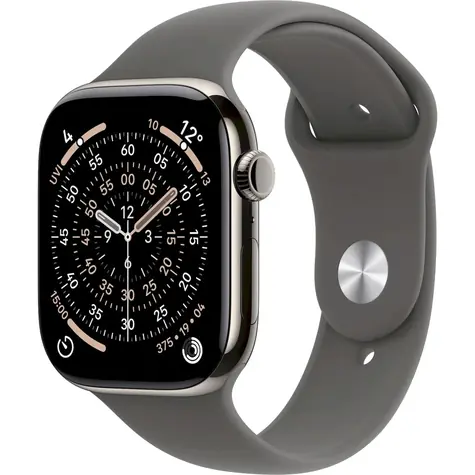 Apple Watch Series 11 GPS+Cellular 46mm Titanové tělo - Skálově šedý sportovní řemínek S/M / 140–190 mm