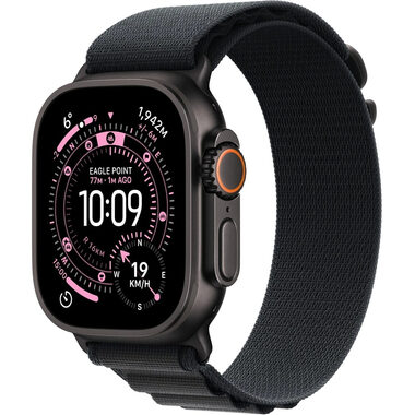 Apple Watch Ultra 3 (2025) GPS+Cellular 49mm Černé titanové tělo - Černý alpský tah (S) / 130-160mm 