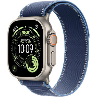 Apple Watch Ultra 3 (2025) GPS+Cellular 49mm Titanové tělo - Modrý trailový tah (M/L) / 145-220 mm