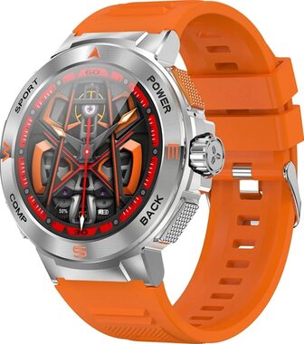 BlitzWolf BW-AT5 oranžová / Chytré hodinky / 1.43" / BT 5.3 / IP67 / Android & iOS