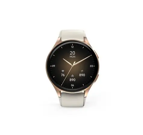 Hama 8900 béžová-zlatá / smart hodinky / Amoled displey 1,32" / voděodolné / GPS / Bluetooth  / IP68