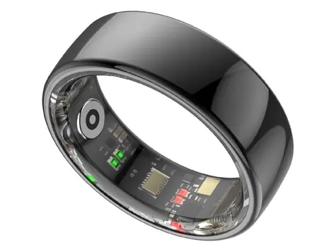 Rozbaleno - Powerton Smart RING PRO vel. 7 černá / Chytrý prsten / Bluetooth 5.2 / 15 mAh / IP68 / rozbaleno