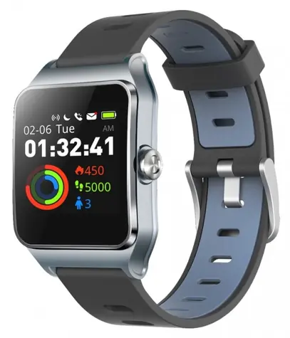 Rozbaleno - UMAX U-Band P1 PRO stříbrná / Chytré hodinky / 1.3" / Bluetooth 4.2 / GPS / IP68 (ATM50) / rozbaleno