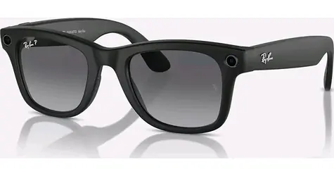 Meta Ray-Ban Gen1 Wayfarer Matte Black Polarized Gradient Graphite