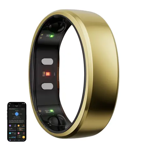 RingConn Gen 2 Smart Ring vel. 8 zlatá / chytrý prsten / titan / BT 5.0 / IP68